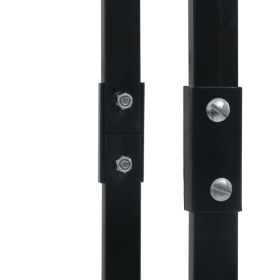 vidaXL Firewood Rack Black 100x25x200 cm Steel