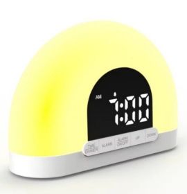New Popular Snooze Function Sunrise Wake Up Light Alarm Clock Led Sleep Light