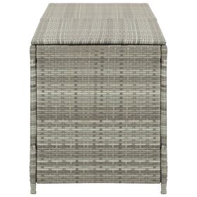 vidaXL Garden Storage Box Poly Rattan 200x50x60 cm Grey