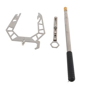 Uâ€‘Type Boat Hook Threader Multiâ€‘Purpose Telescope Dock Hook Ship Docking Equipment Tool