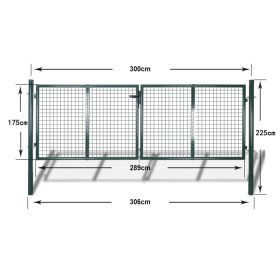 Garden Mesh Gate Fence Door Wall Grille 289 x 175 cm