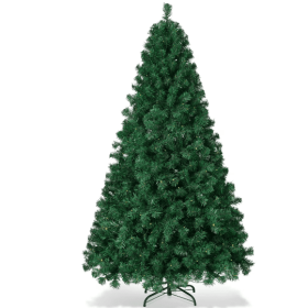 Christmas Tree 6ft Artificial Hinged Xmas Tree With 1,000 Branch Tips, Green