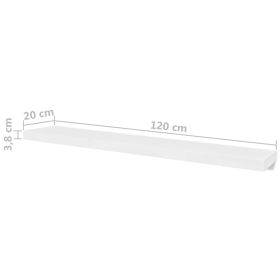 vidaXL Wall Shelves 4 pcs White 120 cm
