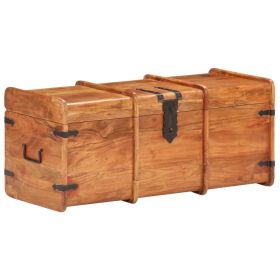 vidaXL Storage Chest 35.4"x15.7"x15.7" Solid Acacia Wood