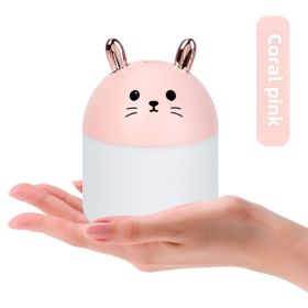 Sweet And Cute Rabbit Humidifier For A Variety Of Scenarios Such As Bedrooms And Offices. It Produces A Fine Mist Of Water For A Gentle Moisturizing E (Option: Coral pink)