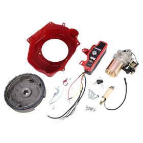 New Electric Start Kit Starter Motor Flywheel Switch (Option: as picture)