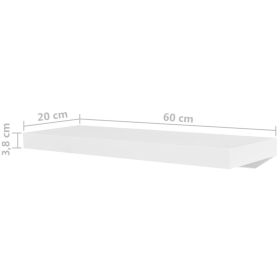 vidaXL Wall Shelves 4 pcs White 23.6" (Option: as picture)