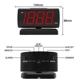 New LED 90-degree Rotating Clock (Color: Red)